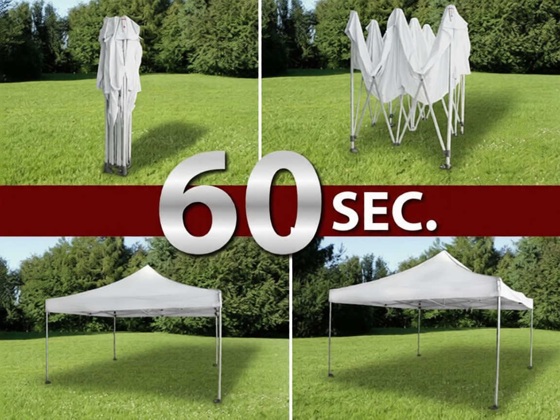 FLEXTENTS PRO - 4m x 8m Weiß, mit 6 Seitenwänden – Bild 4