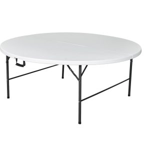 Runder Bankett Klapptisch Ø 180 x 74 cm, weiß